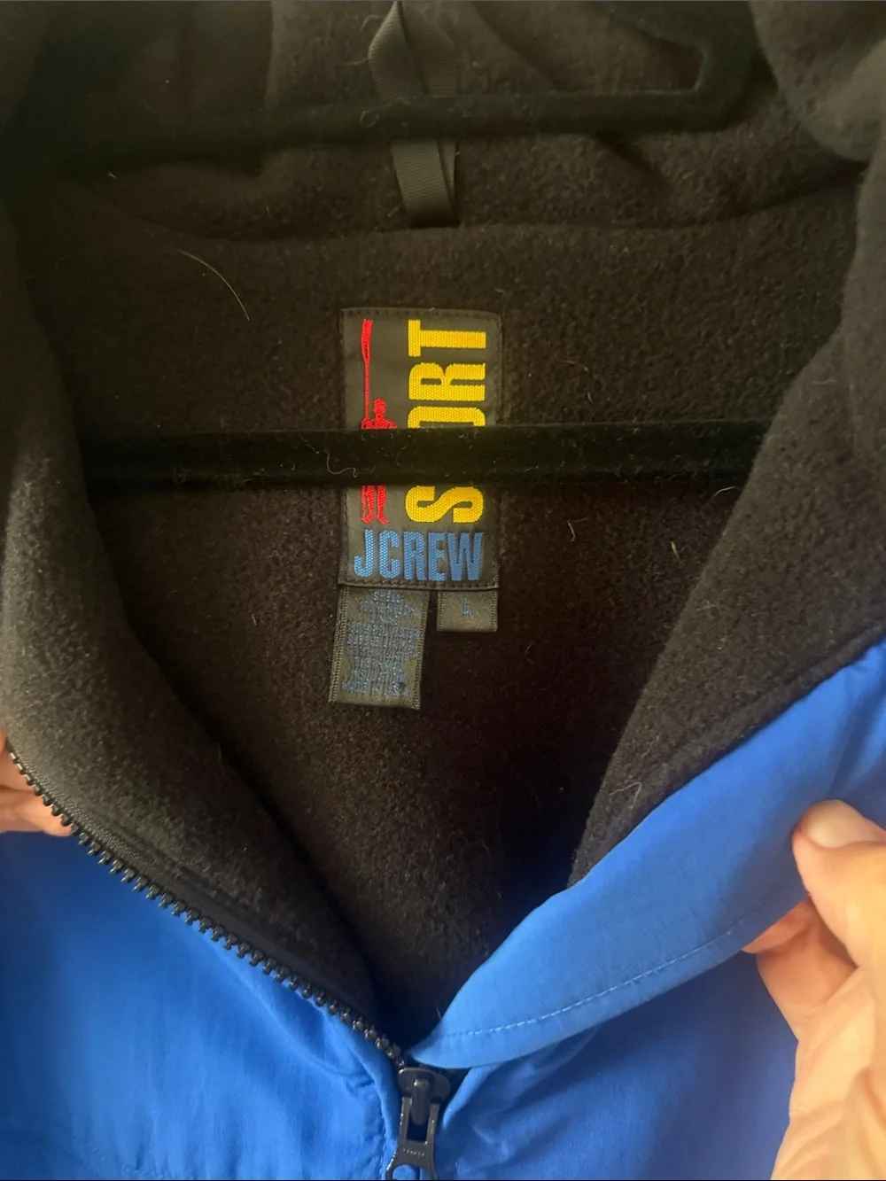 J. Crew Men's Royal Blue Pullover Windbreaker